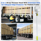 Strap Thrower Head & 43"-96.5" Extension Pole & V-Shaped Edge Protector