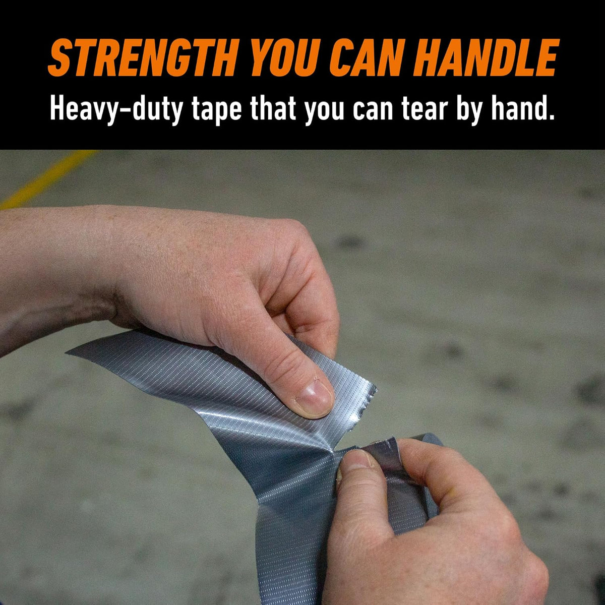 Tough & Wide Heavy Duty Duct Tape, Silver, 2.88" x 25 yd, 1-Pack