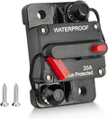 20A Circuit Breaker Holder W/Manual Reset Switch 12-48V DC for Boat Trolling Motor Marine ATV Trailer Vehicles Stereo