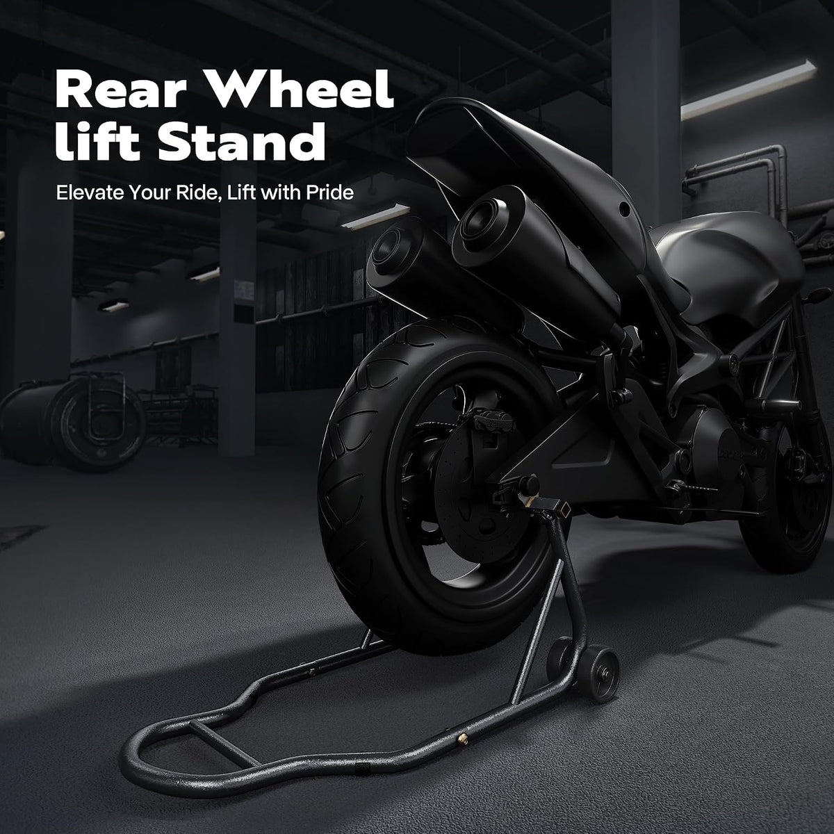 Motorcycle Stand 441 Lbs Capacity, Black