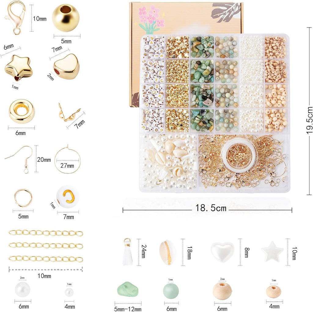 Jewelry Making Supplies Kit Natural Stone Beads for Irregular Natural Stone with for DIY Craft Bracelet Necklace