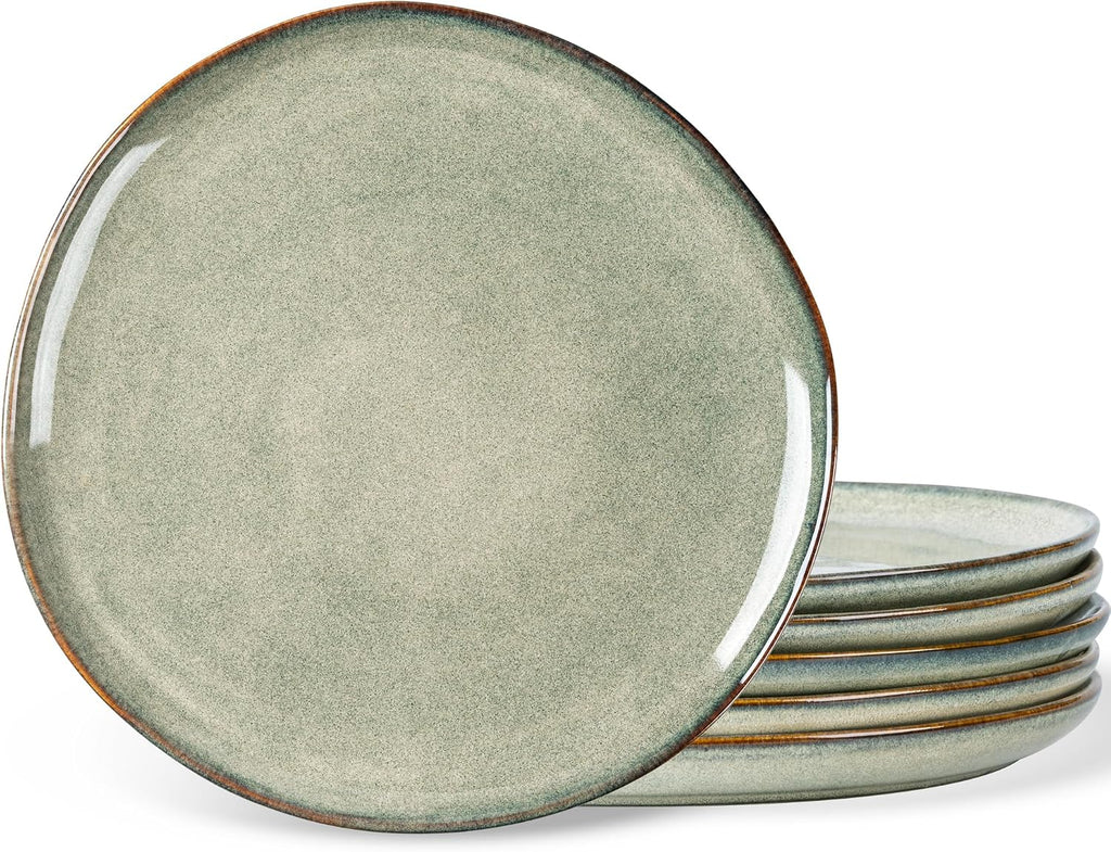 Ceramic Plates Set of 6,8.5 Inch Stoneware Small Dinner Plates Set