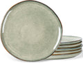 Ceramic Plates Set of 6,8.5 Inch Stoneware Small Dinner Plates Set