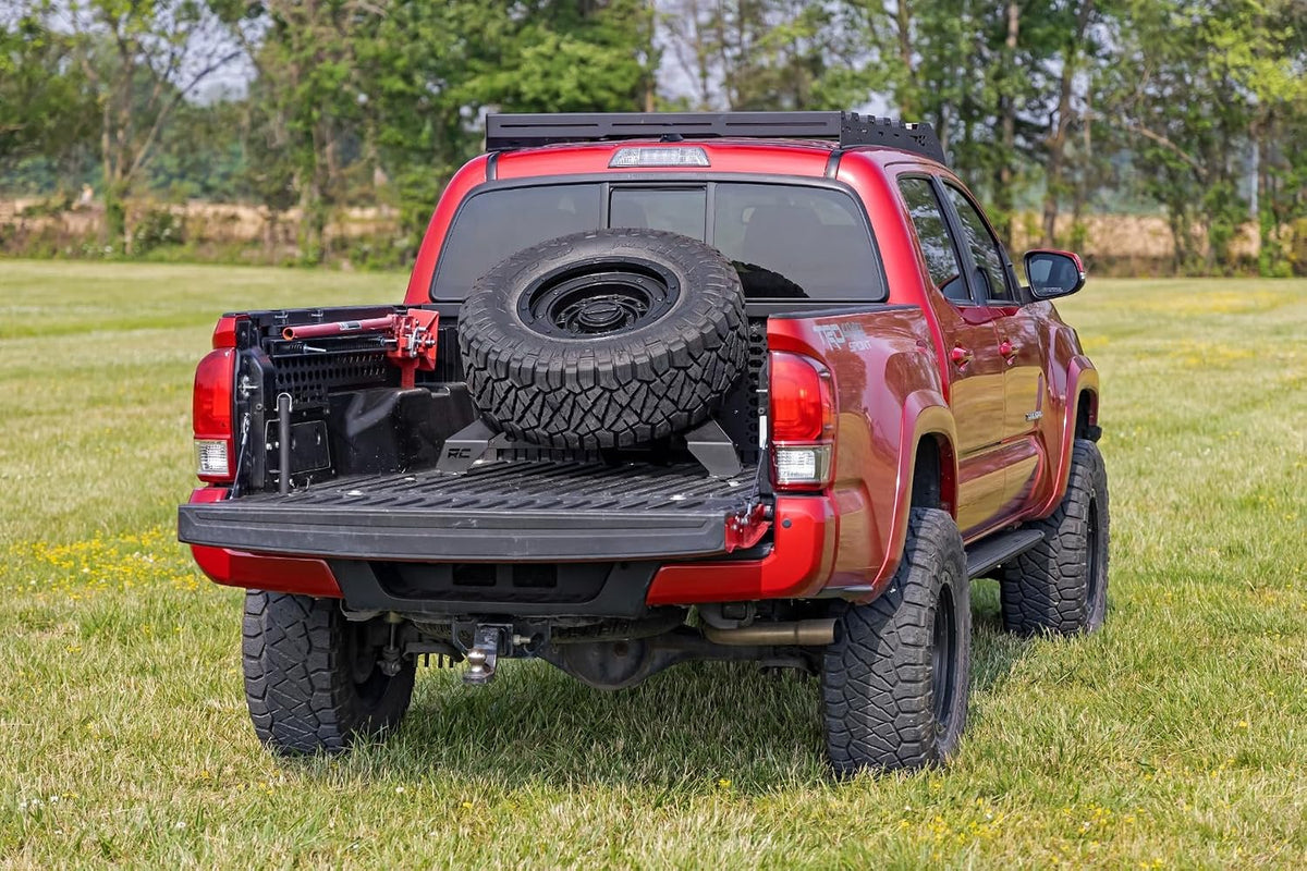 Bed Mount Spare Tire Carrier for Toyota Tacoma Trucks (2016-2023) - Fits up to 40" Tires, Off-Road Spare Tire Holder