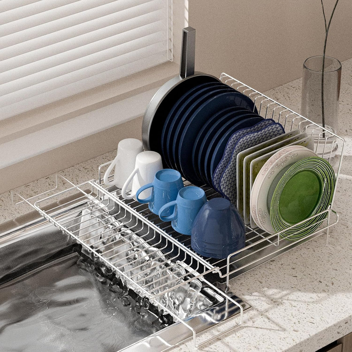 Dish Drying Rack Stainless Steel 304 Expandable Large
