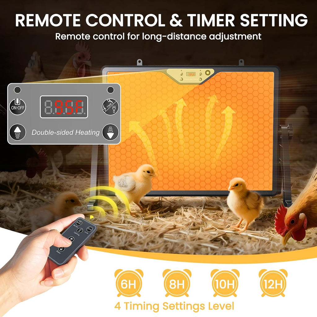 Chicken Coop Heater Brooder Plate, 180W Dual-Heating Chicken Heater