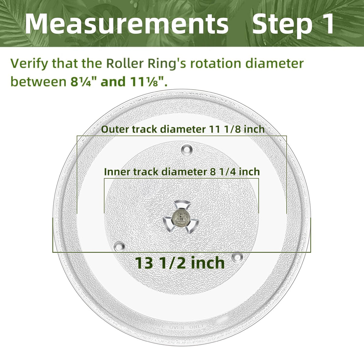 13.5" Microwave Glass Turntable Plate Replacement