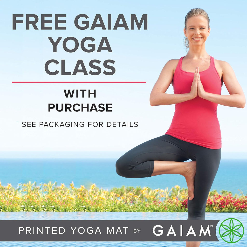 Yoga Mat - Premium Print Reversible Extra Thick Non Slip Exercise & Fitness Mat for All Types of Yoga, Pilates &