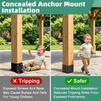 4x4 Post Base, Concealed Fastener Concrete Post Anchor,Elevated Post Base
