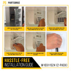 Refrigerator Air Filter for KitchenAid KFIS29BBWH03 (2-Pack)