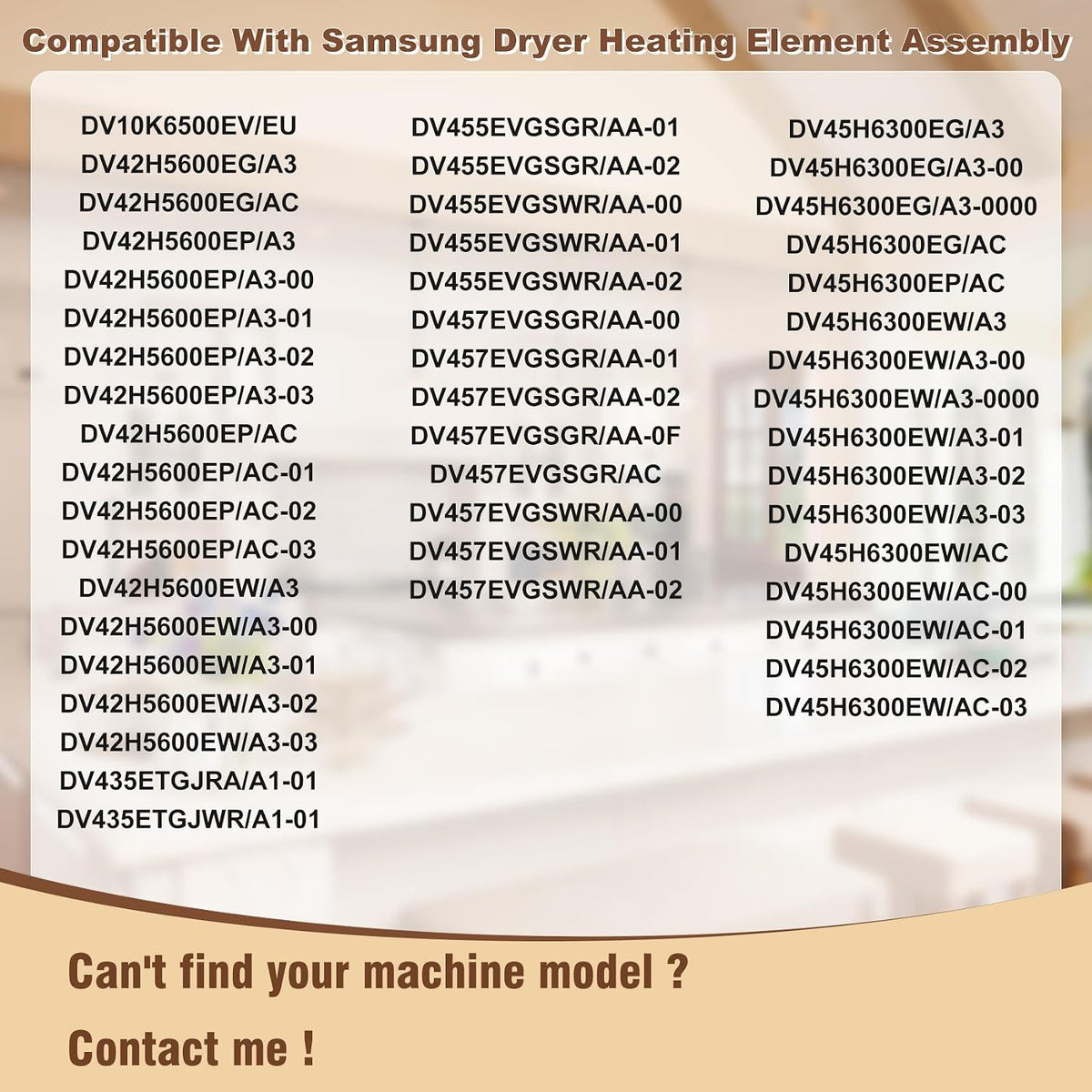 DC93-00154A Heating Element, Fit for samsung Dryer Assembly, 3 Wire