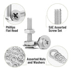 Nuts and Bolts Assortment Kit, 900 pcs, Stainless Steel