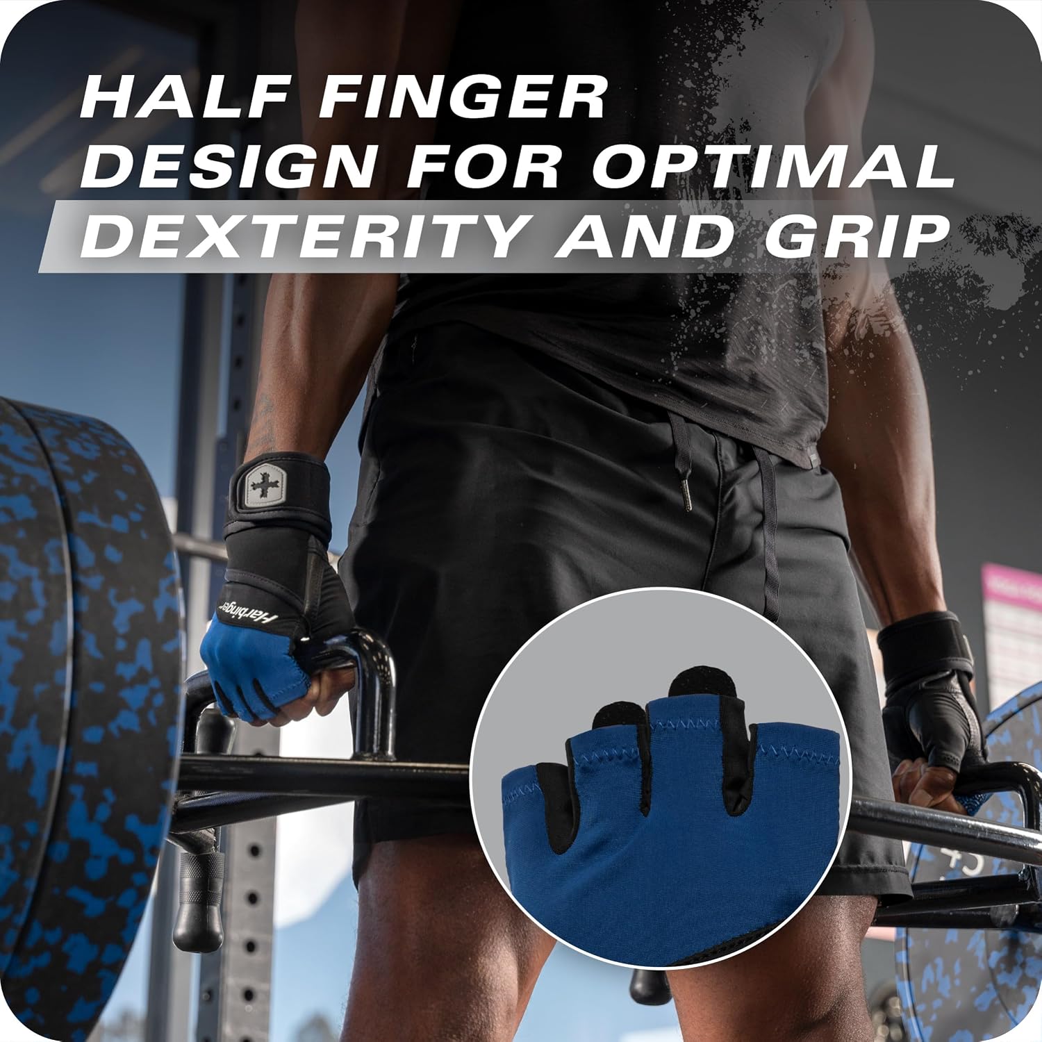 Training Grip Wrist Wrap Gloves - Enhanced Grip & Wrist Support, Breathable Lycra Back, Padded Leather Palm