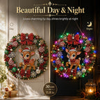 Christmas Pearl Diamond Painting Kit with LED String Lights (SNM 1, 9.84in)