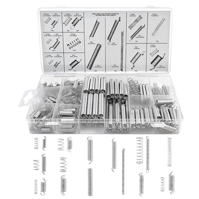 200 PCS Compression Extension Springs, 20 Different Sizes
