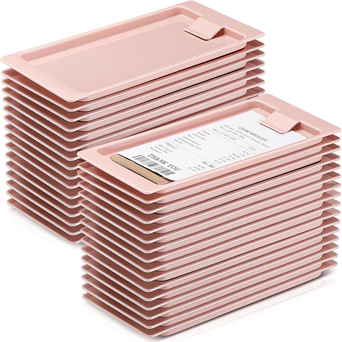 32 Pack Check Holders Check Presenters for Restaurant Plastic Guest Receipt Tip Trays Bill Credit Card Holder