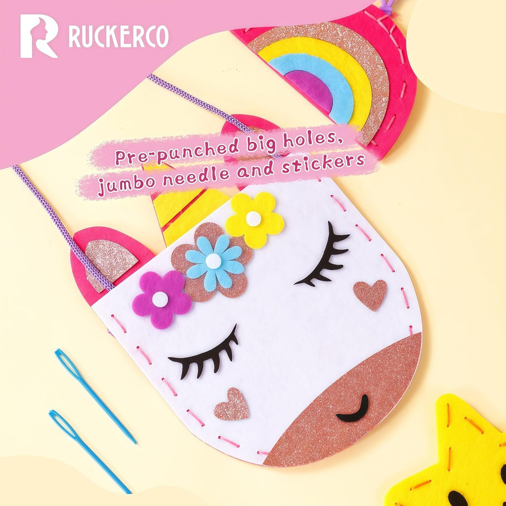 Sewing Kit for Kids Ages 4-8, My First Sewing Kit with 6 Easy DIY Felt Projects, Learn to Sew Beginner Arts and