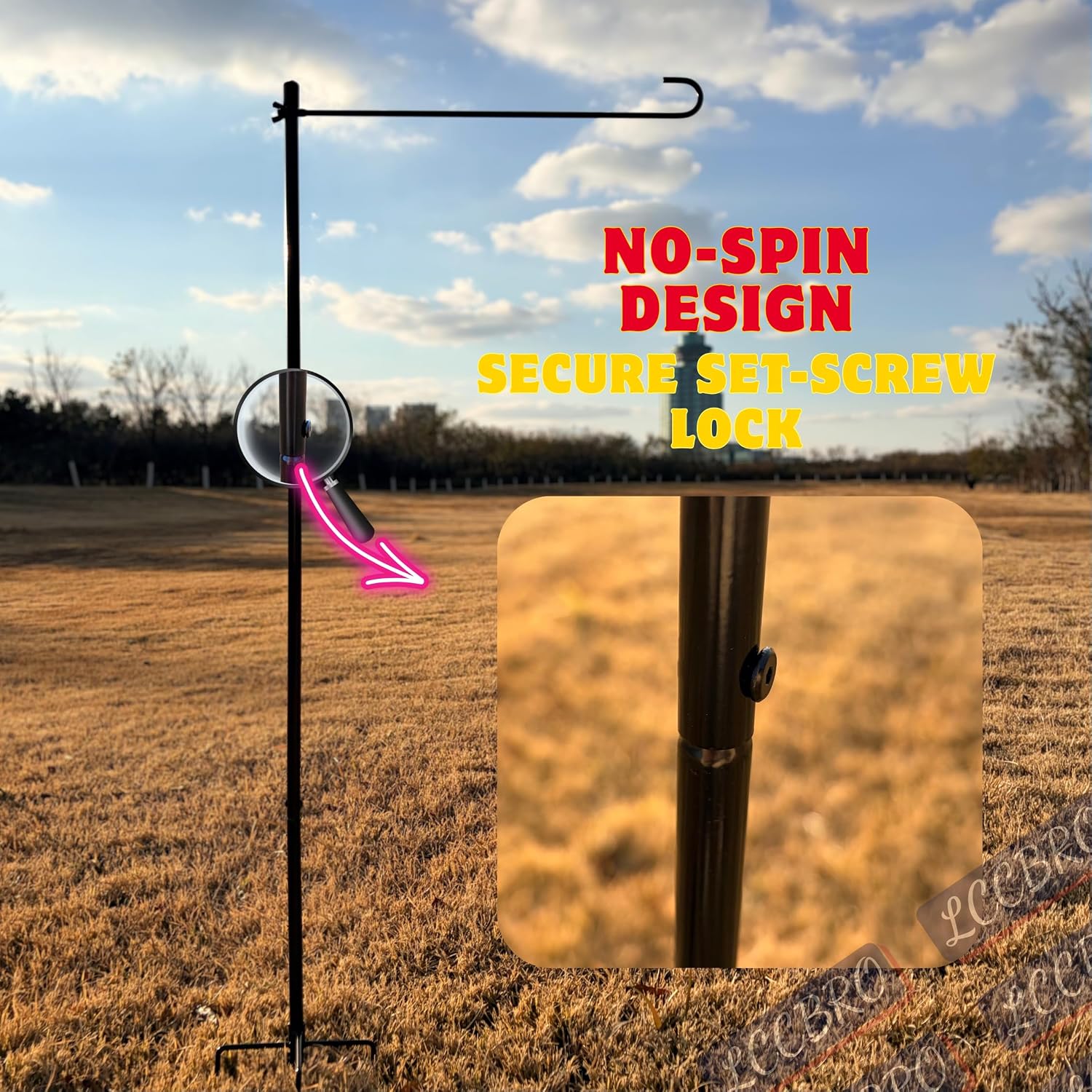 Garden Flag Stand No Spin for Outside 12 x 18 Flag Heavy Duty, Small Flag Holders for Yard and Garden, Flagpole