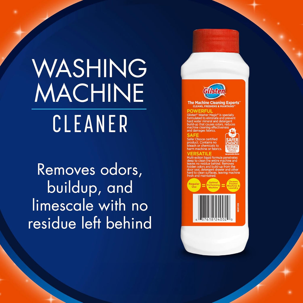 Washer Magic Washing Machine Cleaner and Deodorizer, 3 Bottles, Multicolor