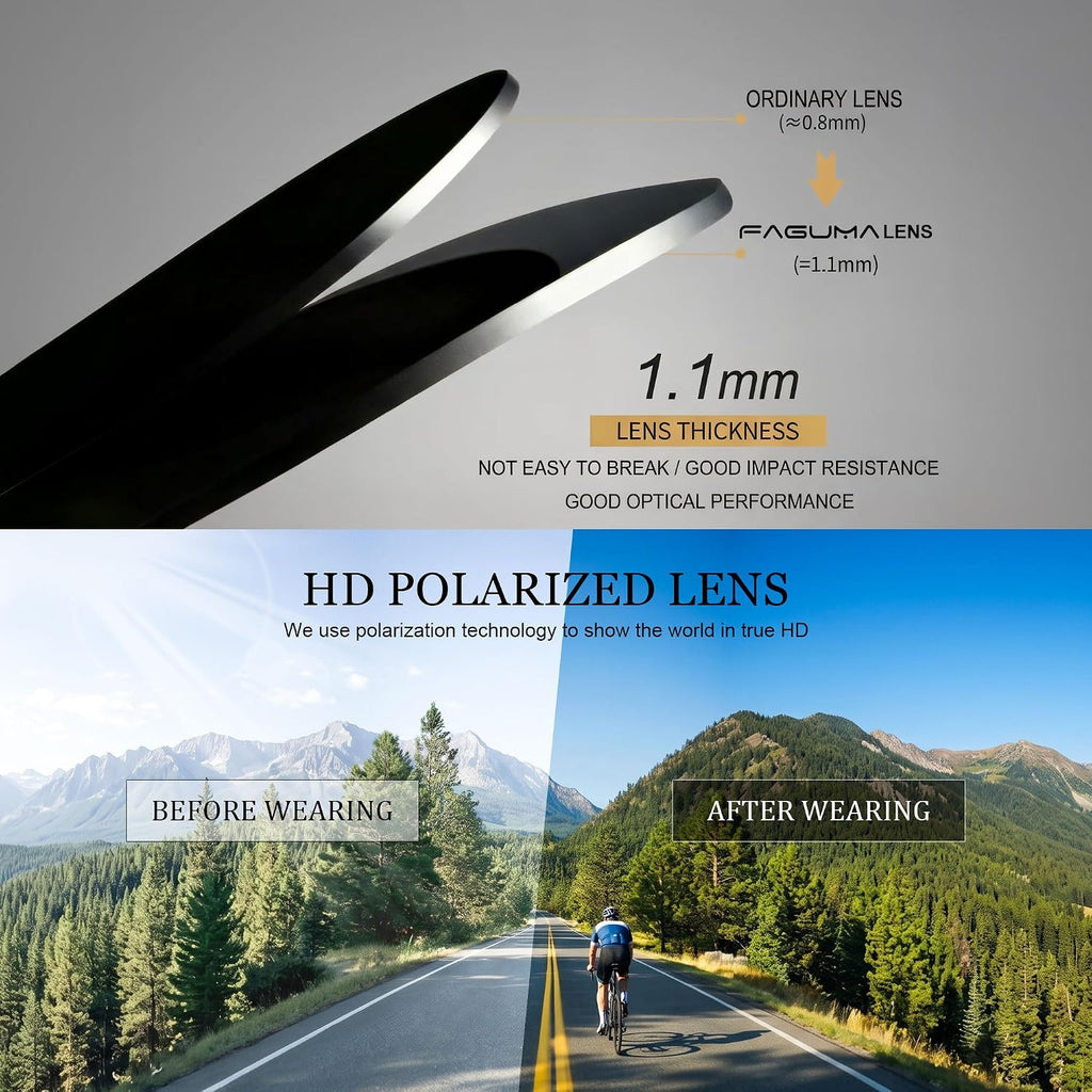 Sports Polarized Sunglasses For Men UV400 Protection | Cycling Driving Fishing