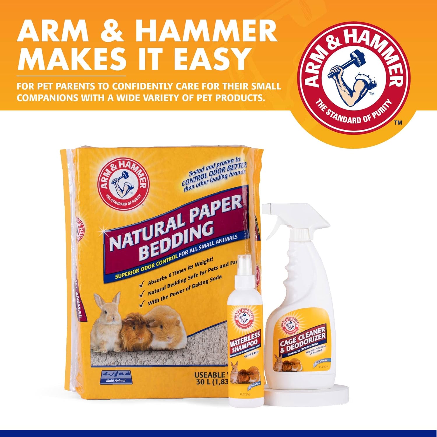 Super Absorbent Cage Liners for Guinea Pigs, Hamsters, Rabbits & Small Animals, Odor Control Cage Tray Liners for