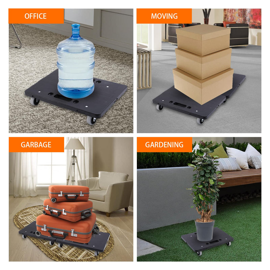 Moving Furniture Dolly 2-Pack, Connectable 500lbs Flat Cart