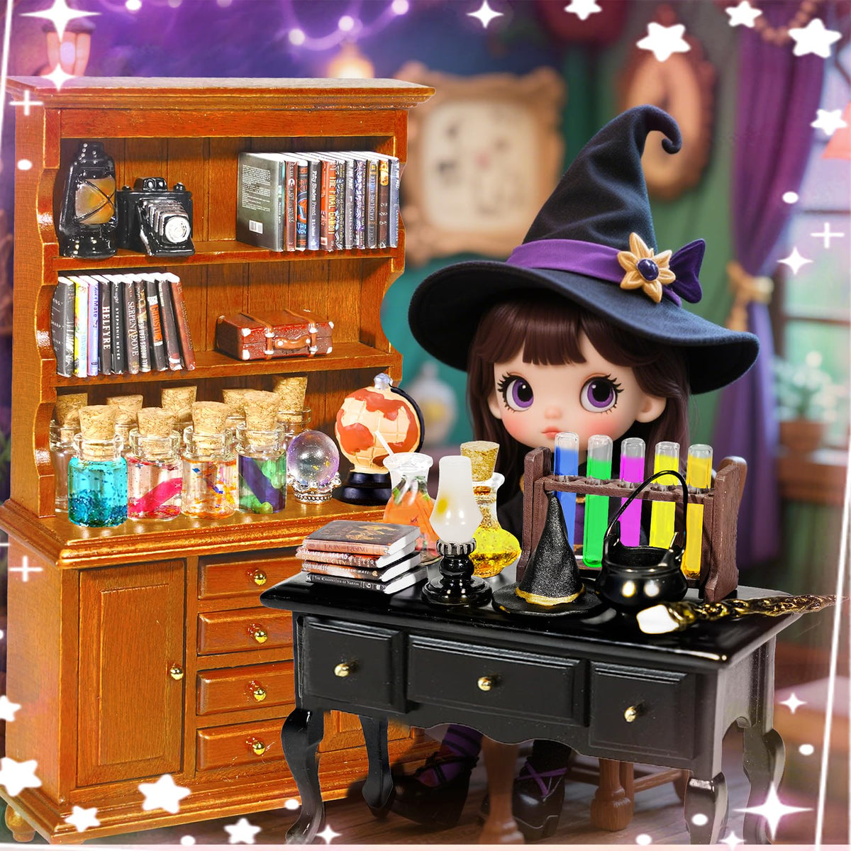54 Pcs 1:12 Scale Mini Magic House Kit Halloween Miniatures