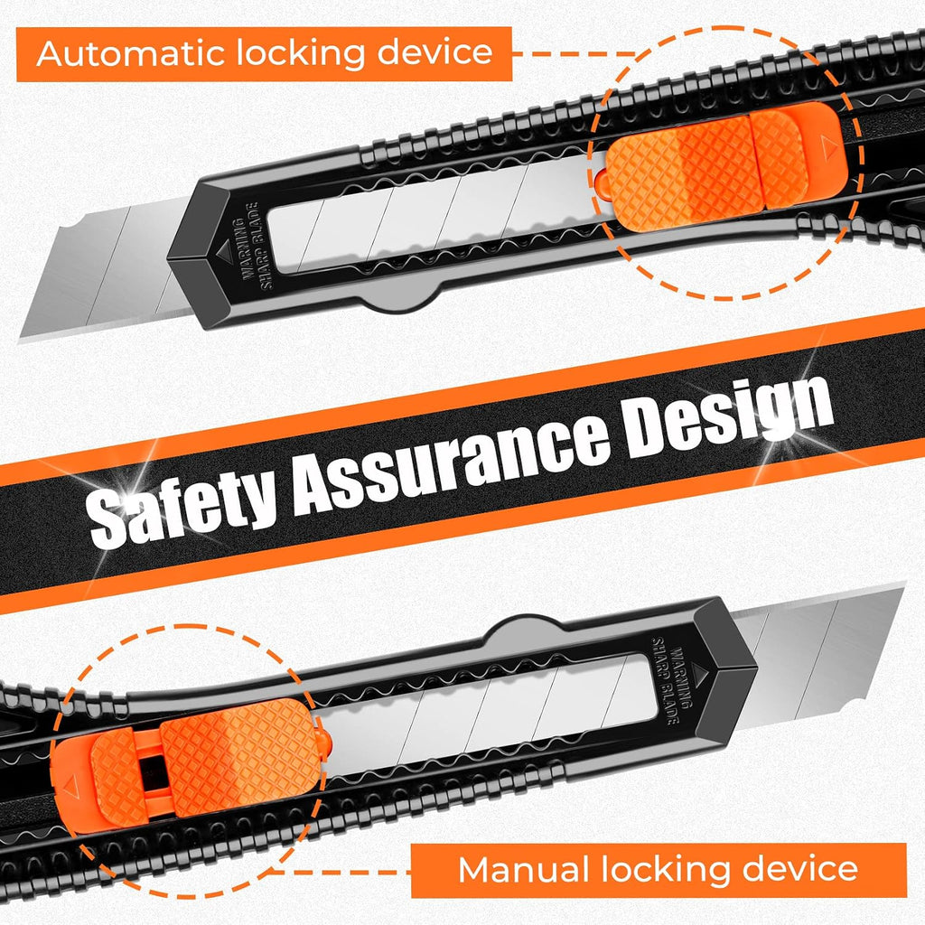 12 Pack Box Cutter Retractable, 18mm Snap-Off Utility Knife