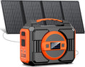 Portable Solar Generator, 300W Portable Power Station with 40W Solar Panel | 220Wh Lithium Battery Power Pack with
