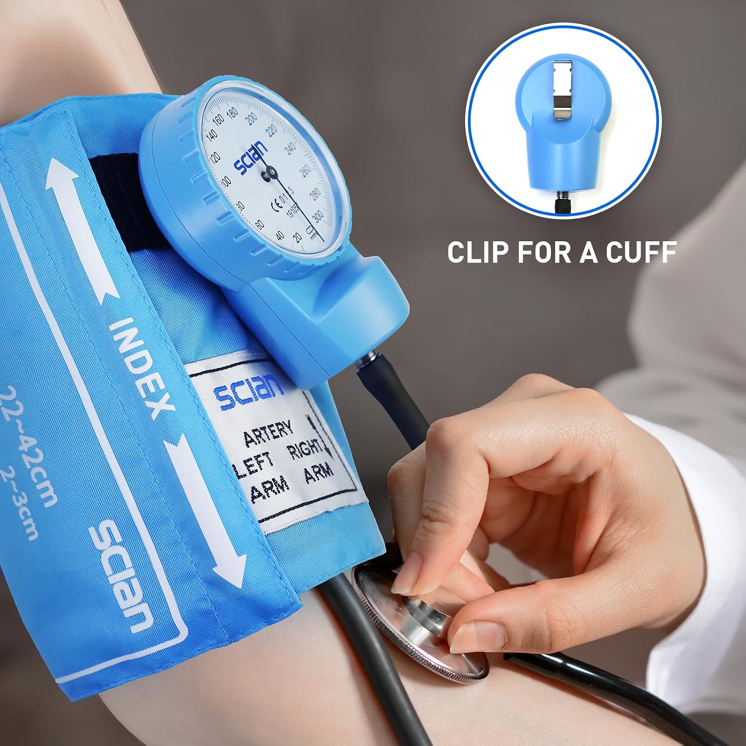 Aneroid Sphygmomanometer - Blood Pressure Cuff with D-Ring Universal Cuff 10-16", Come with Carrying Bag for Nurse