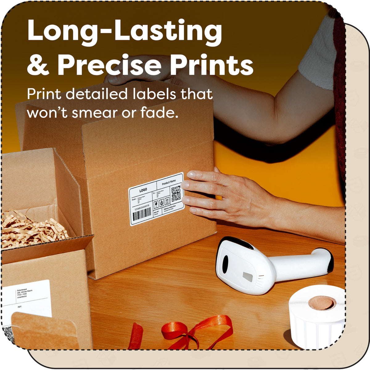 2" X 2" Square Direct Thermal Printer Labels (700 Count, 1 Roll)
