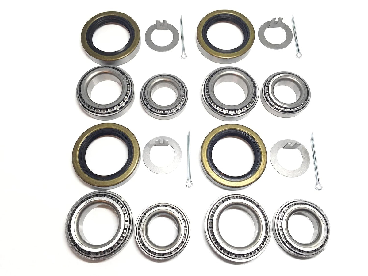(Set of 4) WESTERNPRIME 3500 LB Trailer Tandem Axle Bearing Kits L68149 L44649 Grease Seal 10-19 I.D. 1.719'' for #84