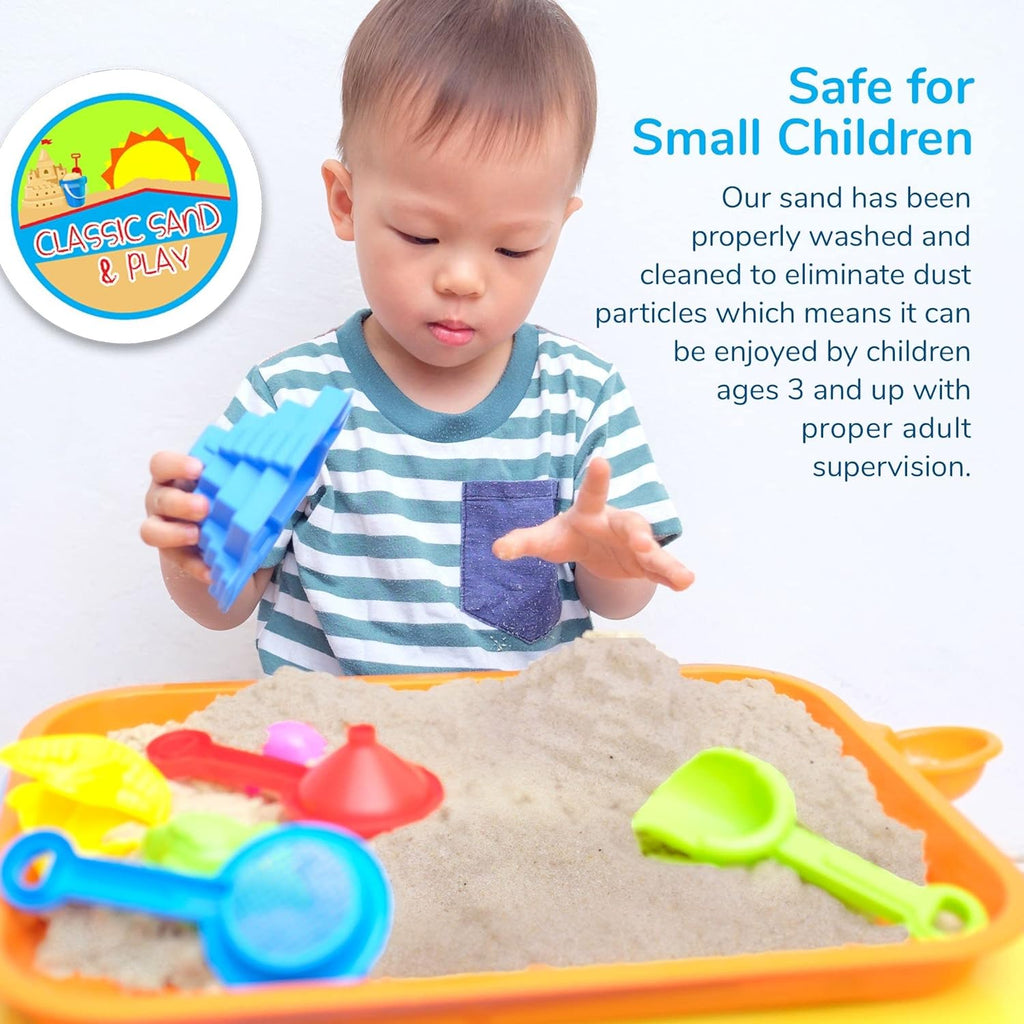 Classic Sand and Play Sand for Sandbox, Table, Therapy, and Outdoor Use, 20 lb. Bag, Natural, Non-Toxic, Wet Castle
