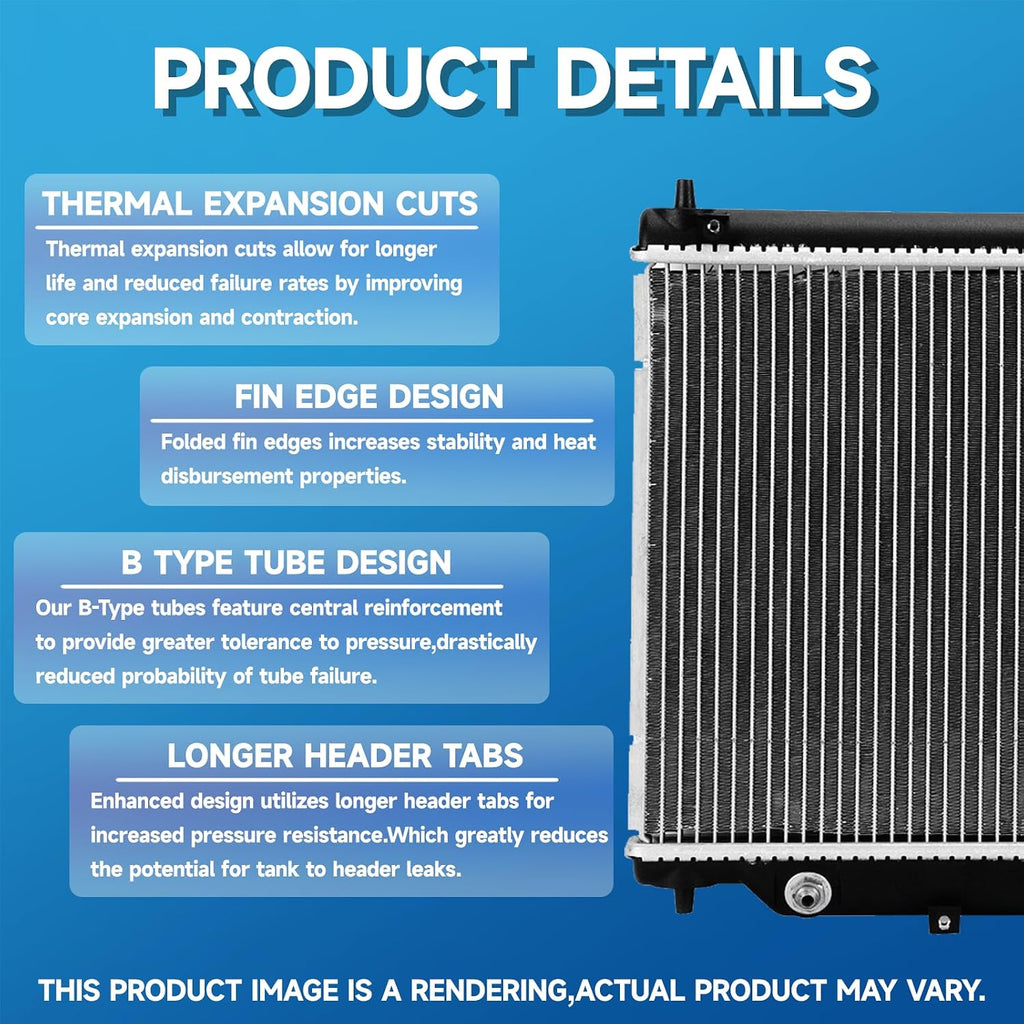 2778 Radiator | AT,With TOC | 13-2/5" Core,Fits For Subaru Outback 05-14; Subaru Forester 09-13; Subaru Crosstrek 16-17; Subaru XV Crosstrek 13-15; Subaru Impreza 08-16 | OE# 45111AJ07A