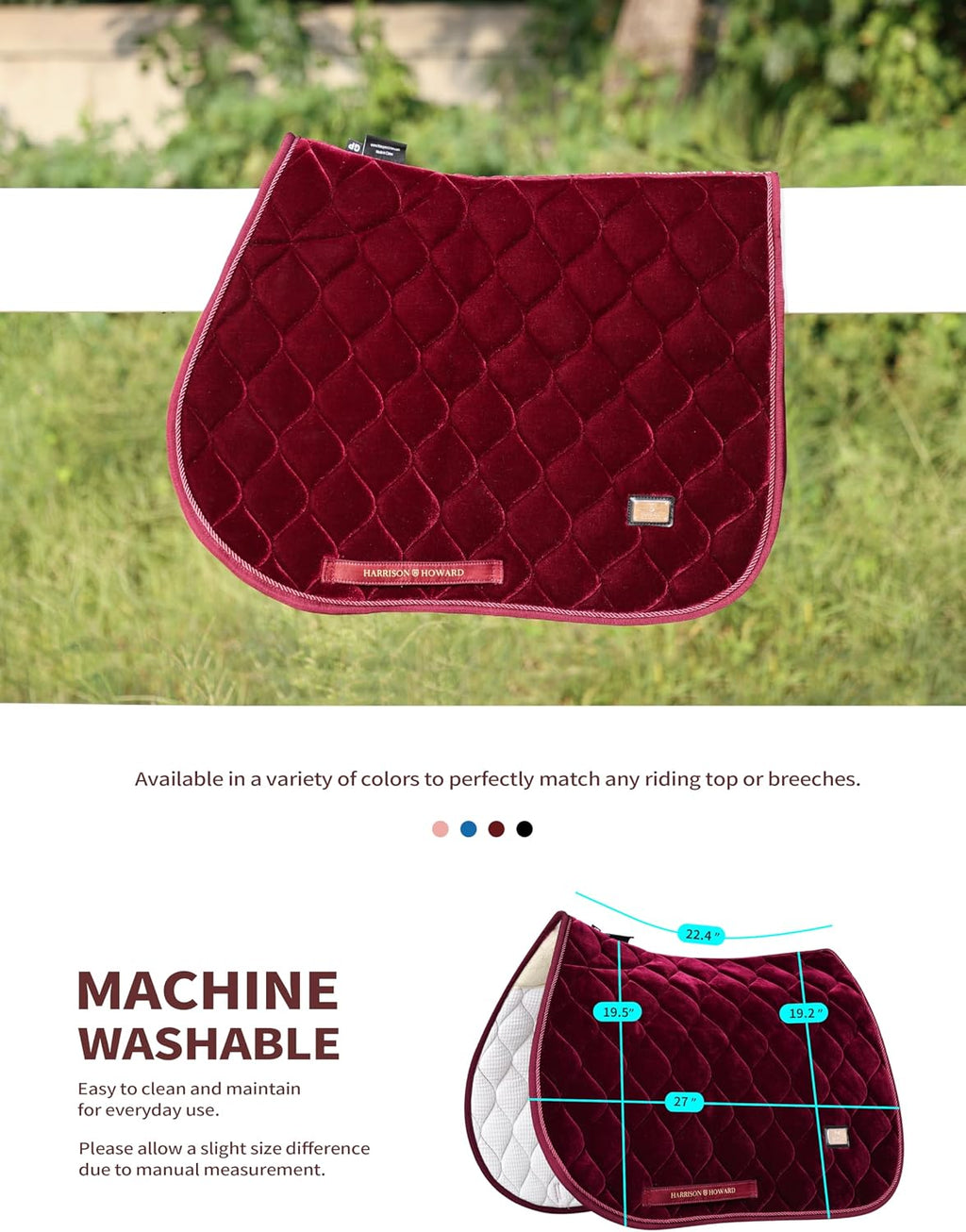 All Purpose Saddle Pad for Horse Riding, English Saddle Pad