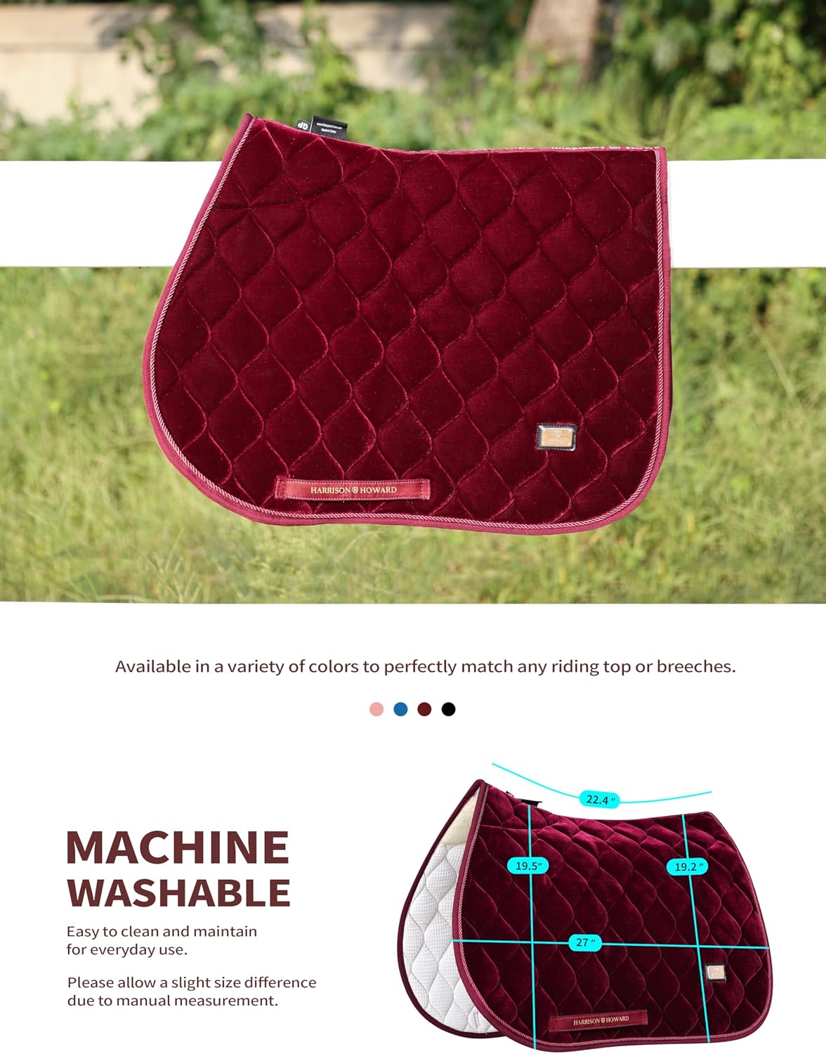 All Purpose Saddle Pad for Horse Riding, English Saddle Pad