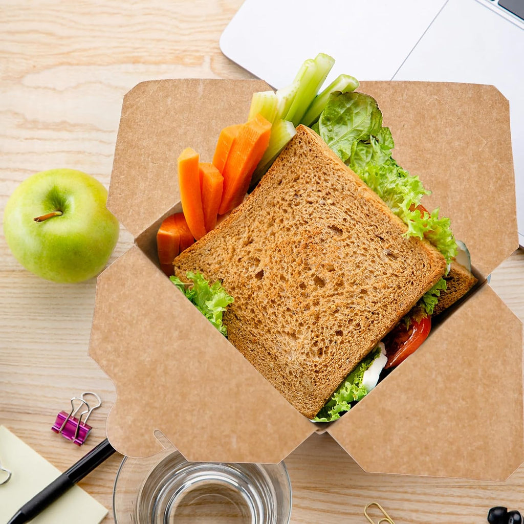 30 oz Kraft Paper Pack of 450 Fold to Go Containers