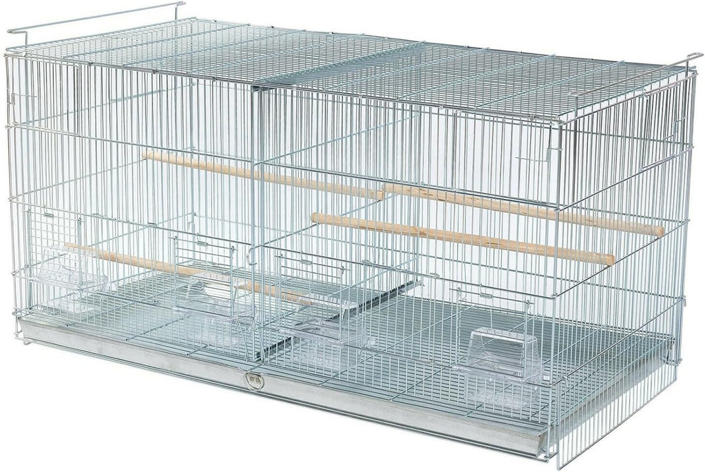 Lot-4 NO Rust Stainless Galvanized Zinc Stackable Breeder Bird Flight Cage Side Breeding Nest Door with Removable