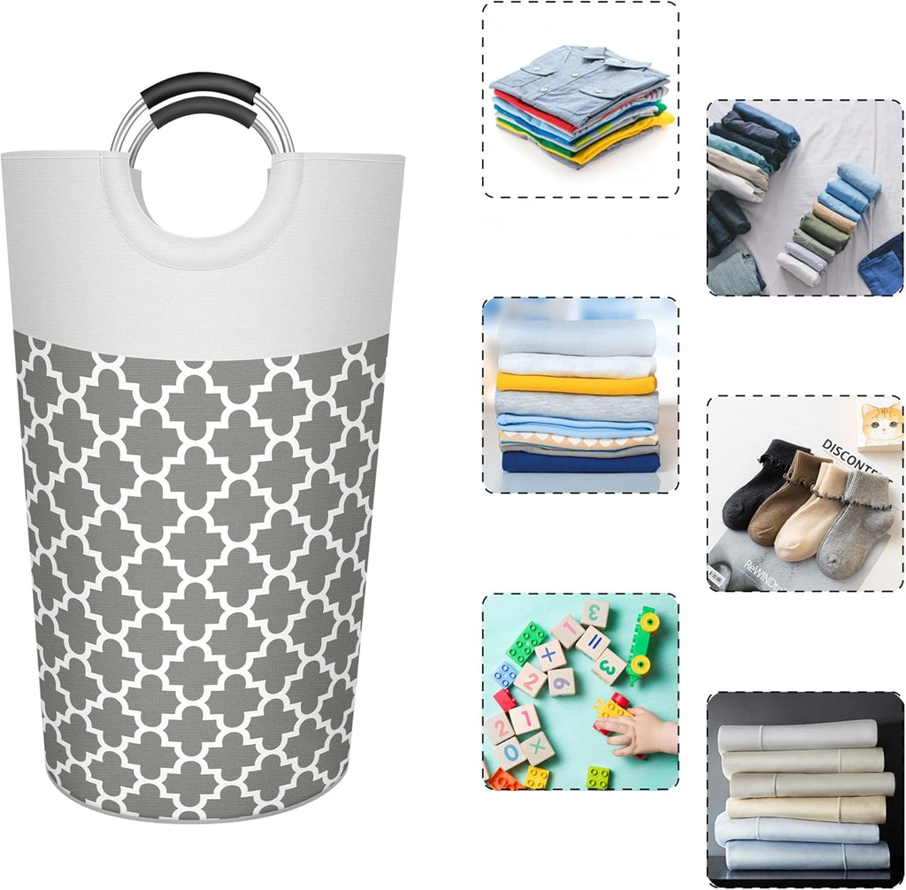 90L Light Laundry Basket (13 Colors), Waterproof Laundry Hamper, Laundry Bag with Padded Handles, Clothes Hamper
