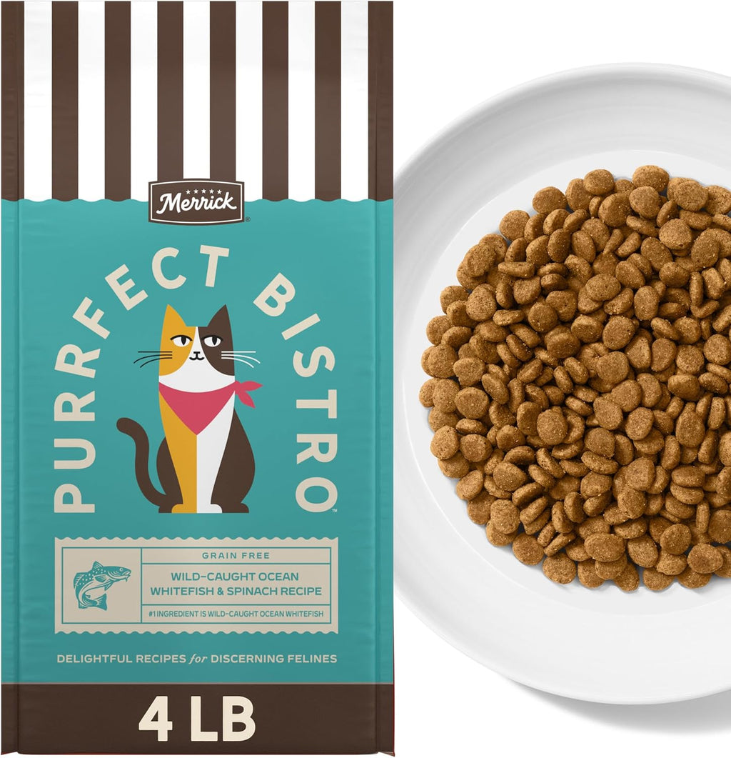 Purrfect Bistro Whitefish & Spinach Dry Cat Food, 4lb Bag