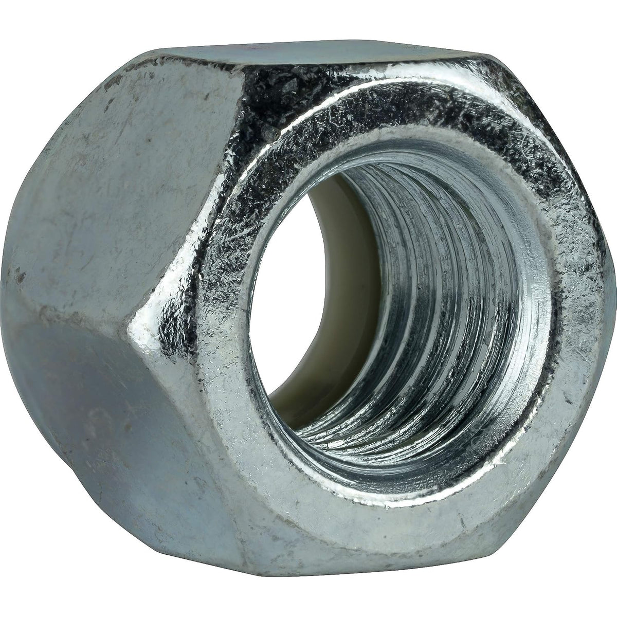 Fastenere Nylon Insert Hex Lock Nuts #6-32 Grade 2 Zinc, Clear Finish, Vibration-Resistant, Durable Hardware Nuts for Secure Fastening, Locking Nut, (100-Pack)