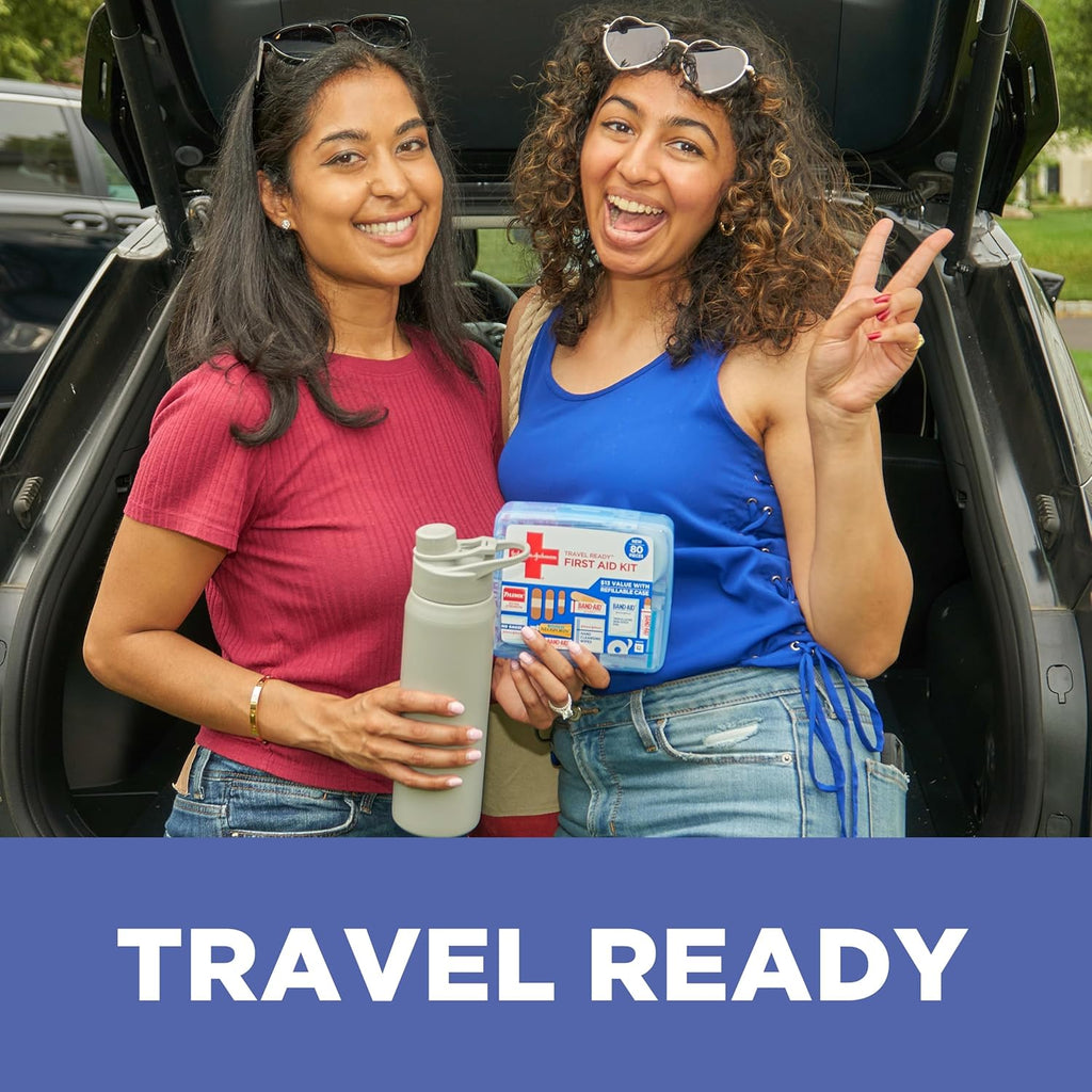 Brand Travel Ready Portable Emergency First Aid Kit, Minor Wound Care, Perfect for Home, Car, Camping, Travel &