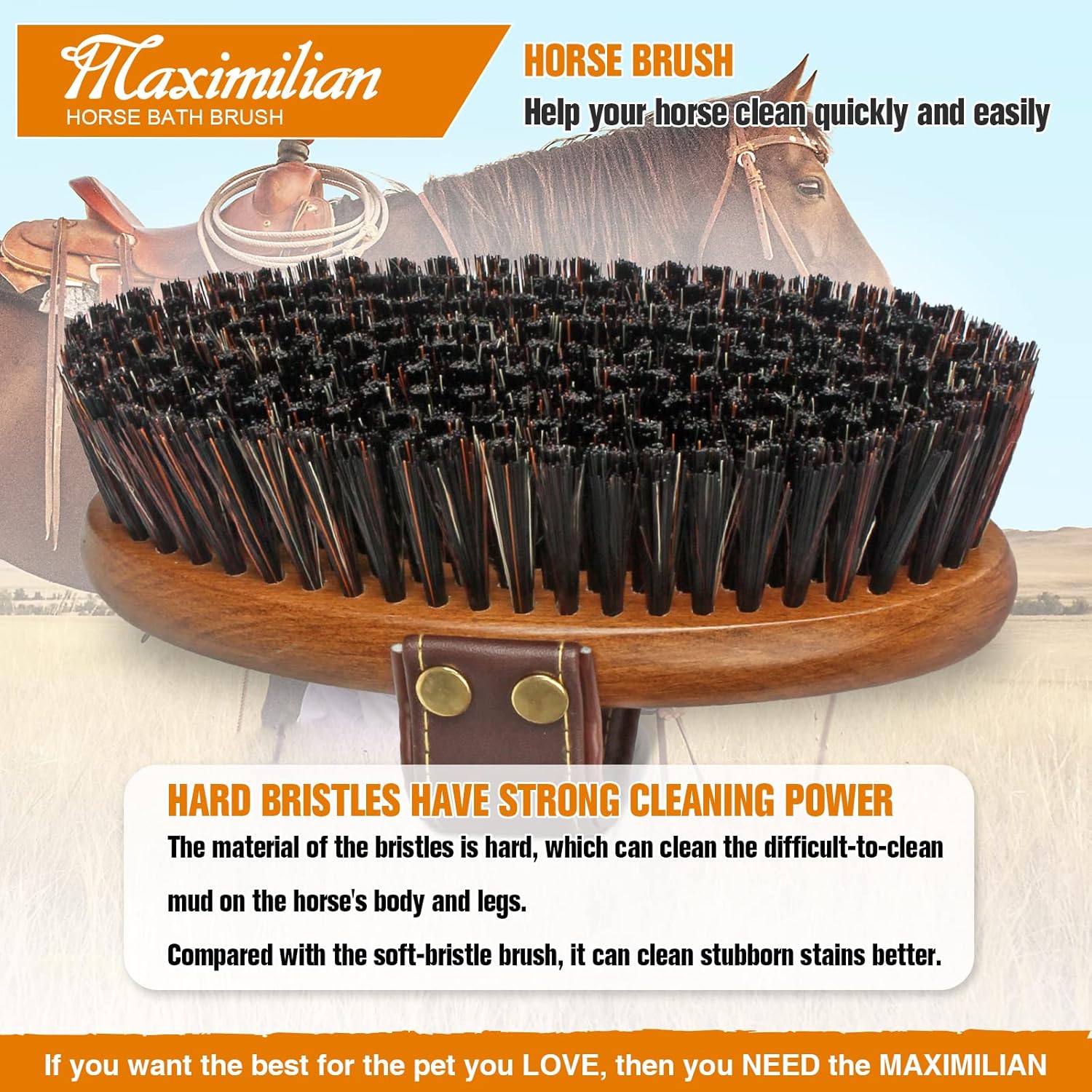 Handmade Horse Brush Professional Horse Brushes for Grooming