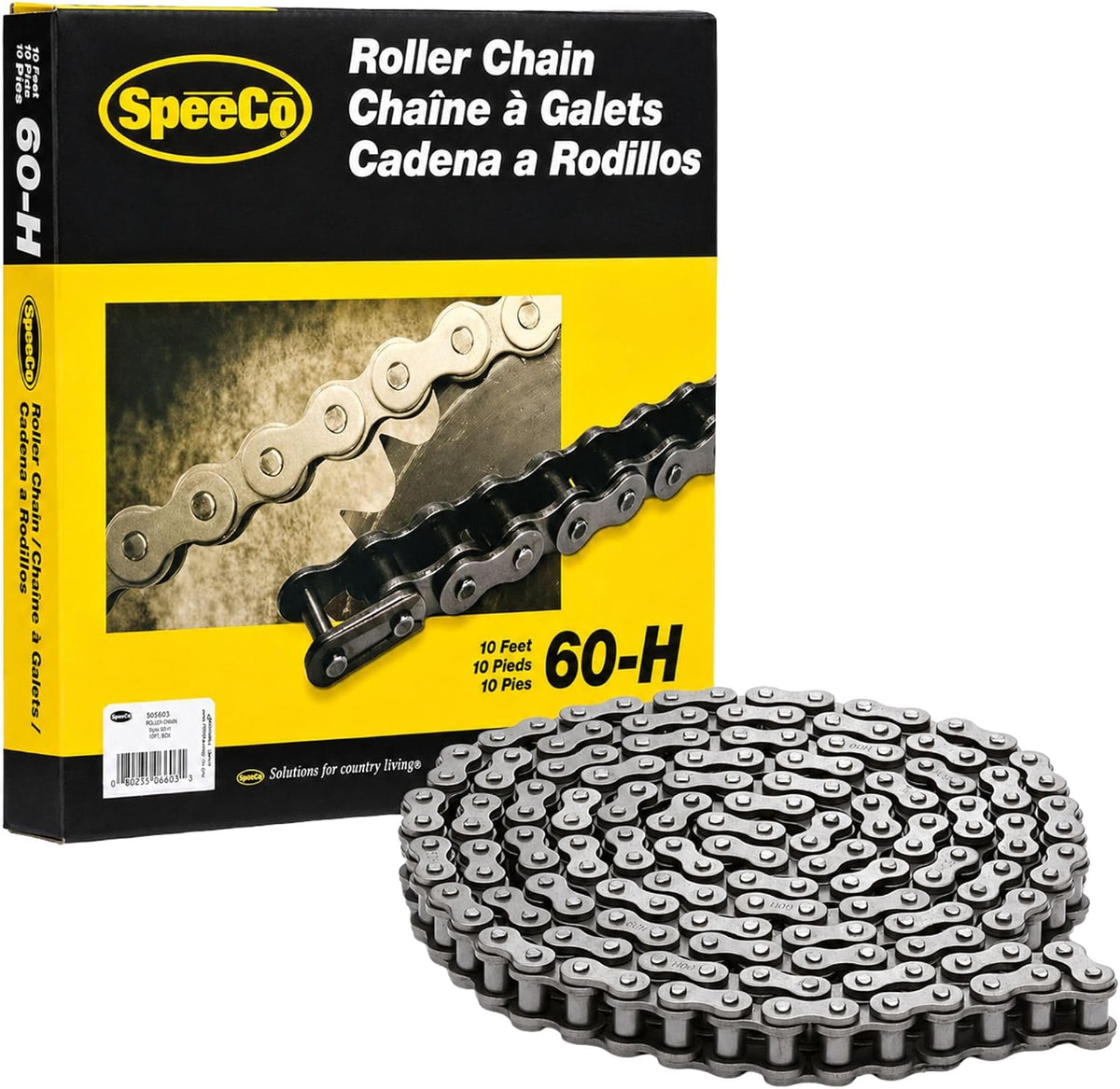 SpeeCo #60-H Roller Chain 3/4" Pitch - 10 Feet with Connecting Link