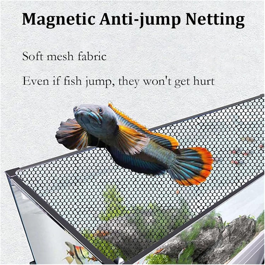 Magnetic Mesh Aquarium Lid, Cat Proof Fish Tank Lid, Anti-Jumping Cover