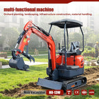 13.5HP Tracked Mini Excavator with Mechanical Grab