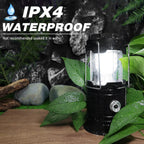 4-Pack Solar Camping Lantern, Collapsible LED Solar USB Rechargeable Lantern Flashlight Emergency Hanging Lights for