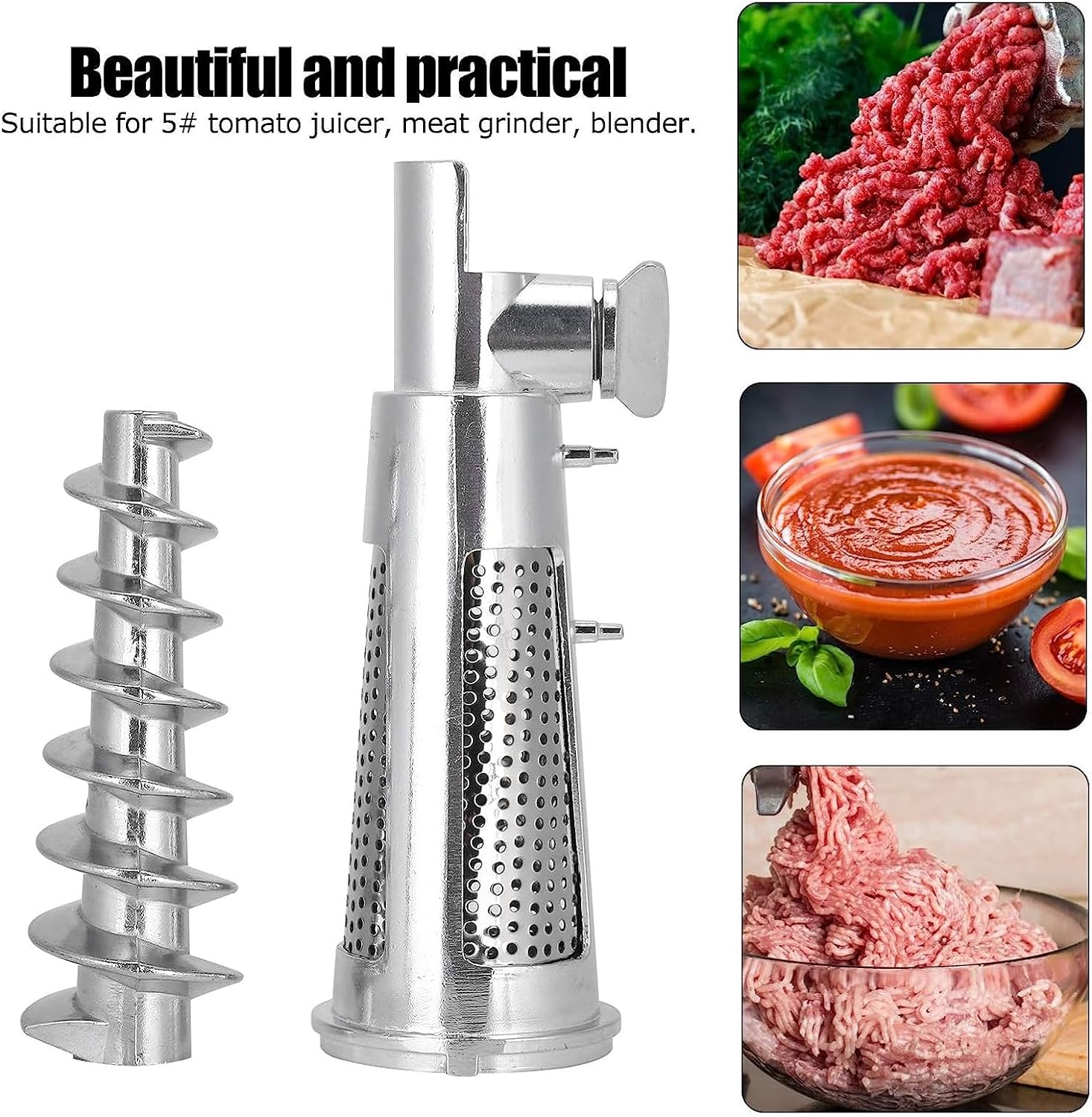 Tomato Juicer Vegetable Strainer Meat Grinder Sausage Stuffer Ketchup Attachment Compatible For Stand Mixer Kitchen