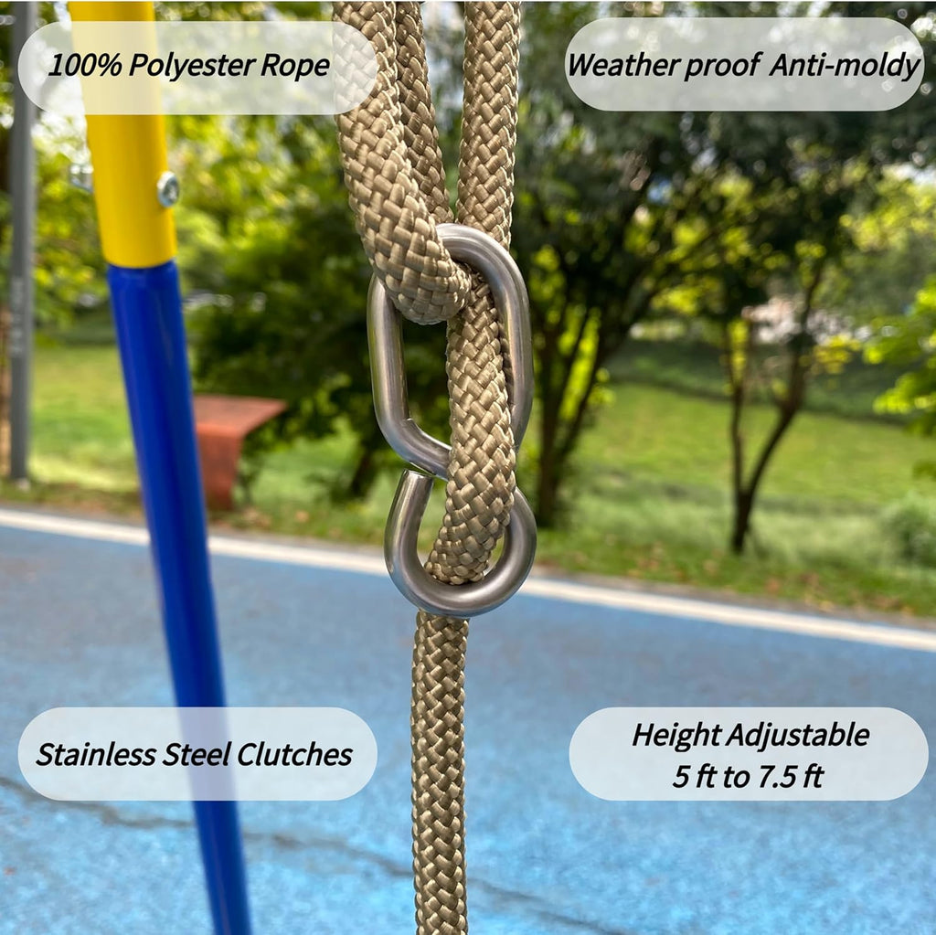 Toddler Swing Set Accessories High Back Full Bucket Swing Seats w/Adjustable Rope