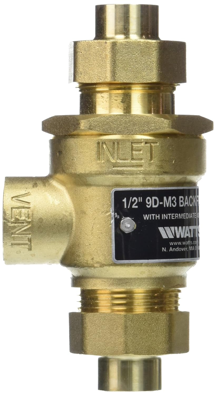Watts Water Technologies 61952 Bronze Backflow Preventer Sweat Union, 1/2"